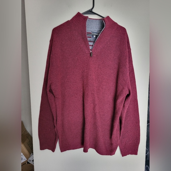 Hudson North Red Zip Up Sweater, Size XL - Picture 1 of 4